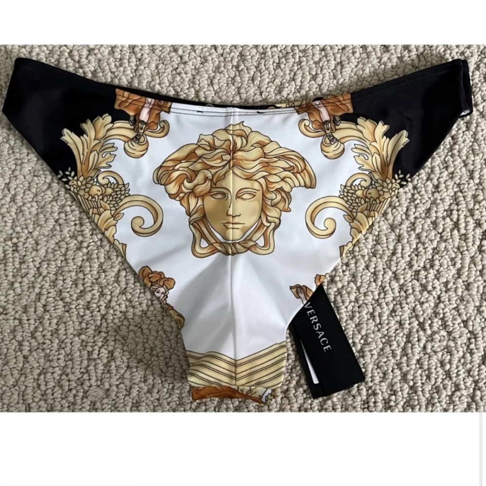 Versace Medusa Renaissance Baroque Print Bikini Bottoms - Picture 3 of 3